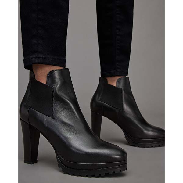 Allsaints Australia Womens Sarris Leather Boots Black AU34-408